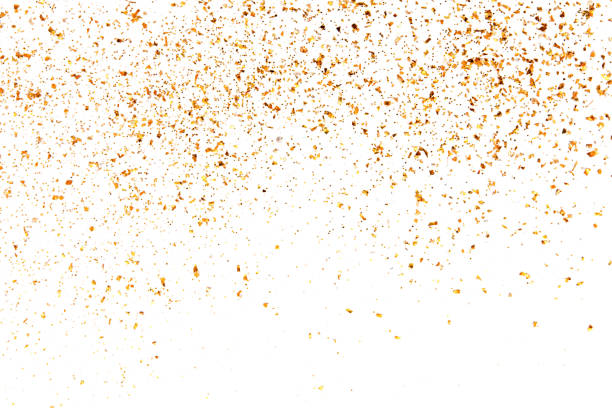 istock Golden glitter texture on white abstract background 1730189230