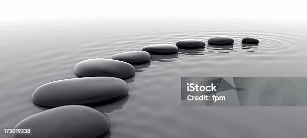 Pebbles In Water I Stock Photo - Download Image Now - Stepping Stone, Stone - Object, Water