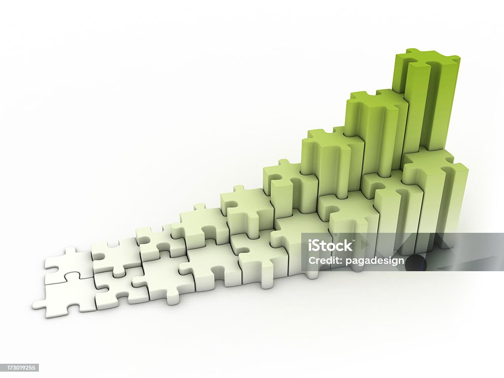 puzzle Diagramm - Lizenzfrei Fortschritt Stock-Foto