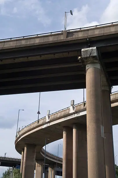 "Raised motorway intersection, spaghetti junction, Birmingham"