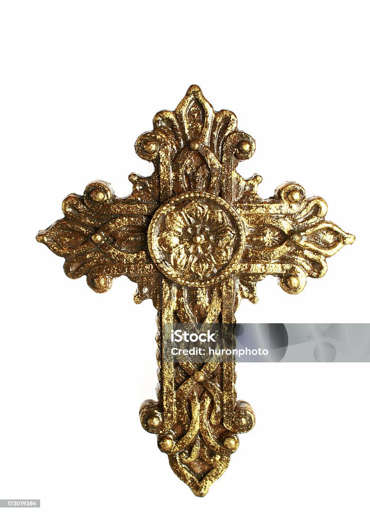 Oro Croce - Foto stock royalty-free di A forma di croce