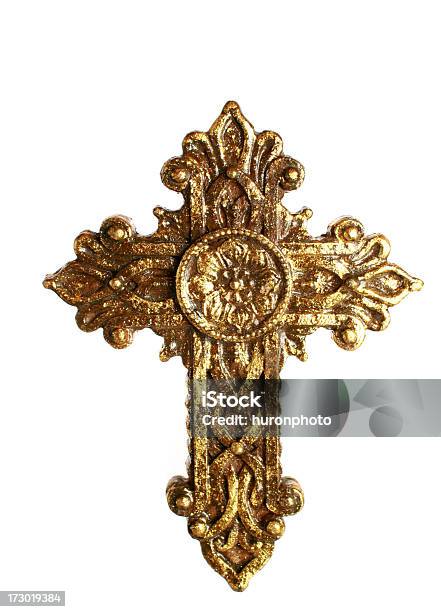 Oro Croce - Fotografie stock e altre immagini di A forma di croce - A forma di croce, Croce religiosa, Ornato