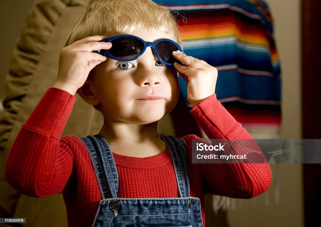 Too cool for School A young boy with some cool shades on. 18-23 Months Stock Photo