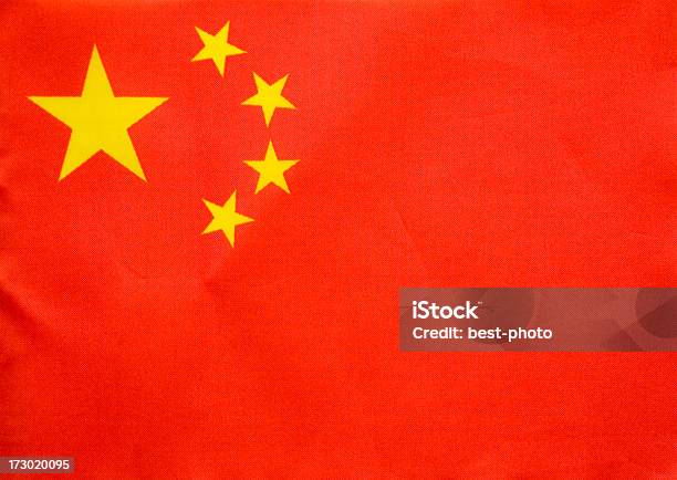 Bandera China Foto de stock y más banco de imágenes de Bandera china - Bandera china, Con textura, Recortable