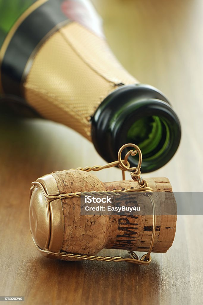 Champagne cork Champagne cork and bottle Champagne Stock Photo