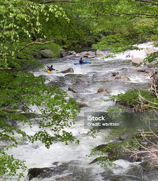 Kayakers En La Cadena Montañosa Smoky Mountains Foto de stock y más banco de imágenes de Parque nacional Great Smoky Mountains - Parque nacional Great Smoky Mountains, Kayak - Piragüismo y canotaje, Kayak - Barco de remos