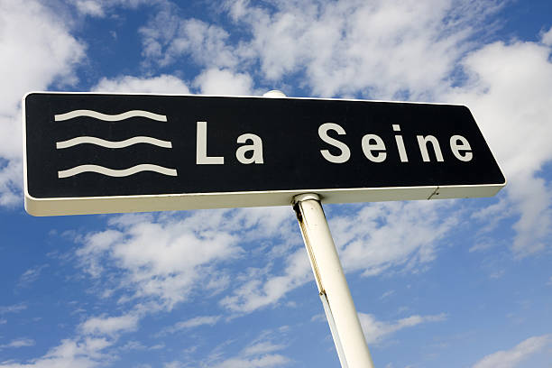 istock River sign La Seine in Normandy XL 173021007