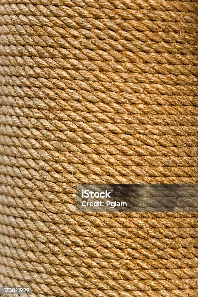 Marine Rope Background On A Mast Stock Photo - Download Image Now - Beach, Beige, Color Image