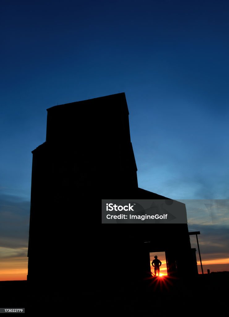 Hombre en la cinta de grano - Foto de stock de Adulto libre de derechos