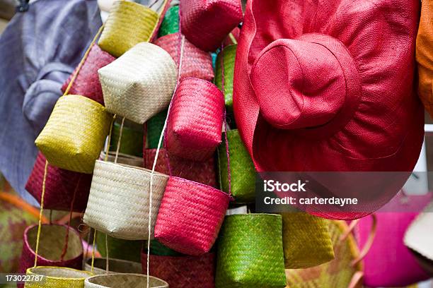 Colorful Baskets Stock Photo - Download Image Now - Retail, Second Hand Sale, Shopping