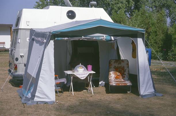 istock With the camping van at the campsite 1730228933