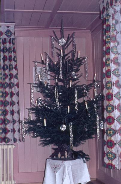 istock Christmas tree in a corner of the room 1730228936