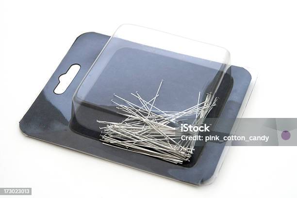 Head Pins In A Container Stock Photo - Download Image Now - Blister Pack, Black Color, Container