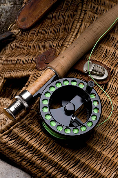 istock Fly rod, Reel and Creel 173023260