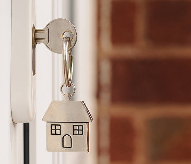 istock Key in the Door with copyspace 173023891