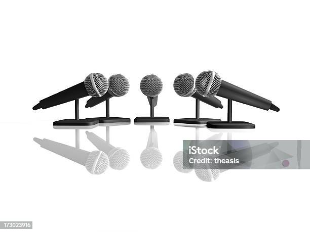 Микрофоны — стоковые фотографии и другие картинки Аудиооборудование - Аудиооборудование, Без людей, Белый фон