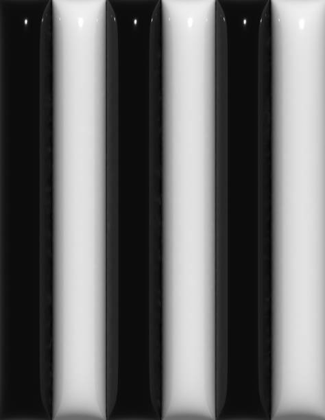 istock Black and white stripes alternating stripes, 3D rendering illustration 1730244140