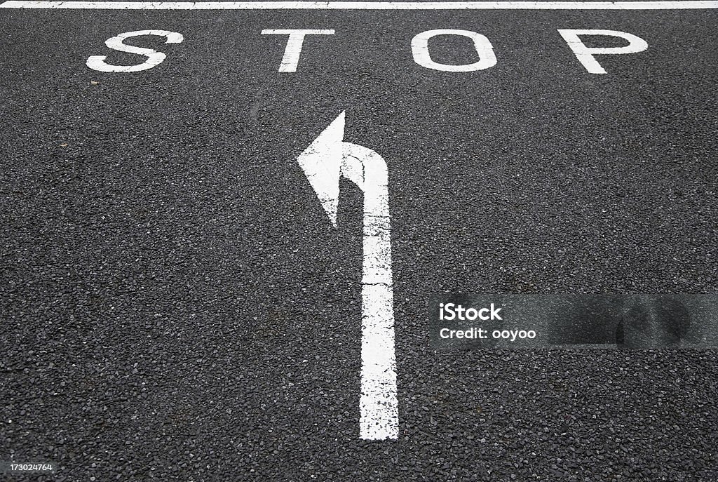 Señal de Stop - Foto de stock de Asfalto libre de derechos
