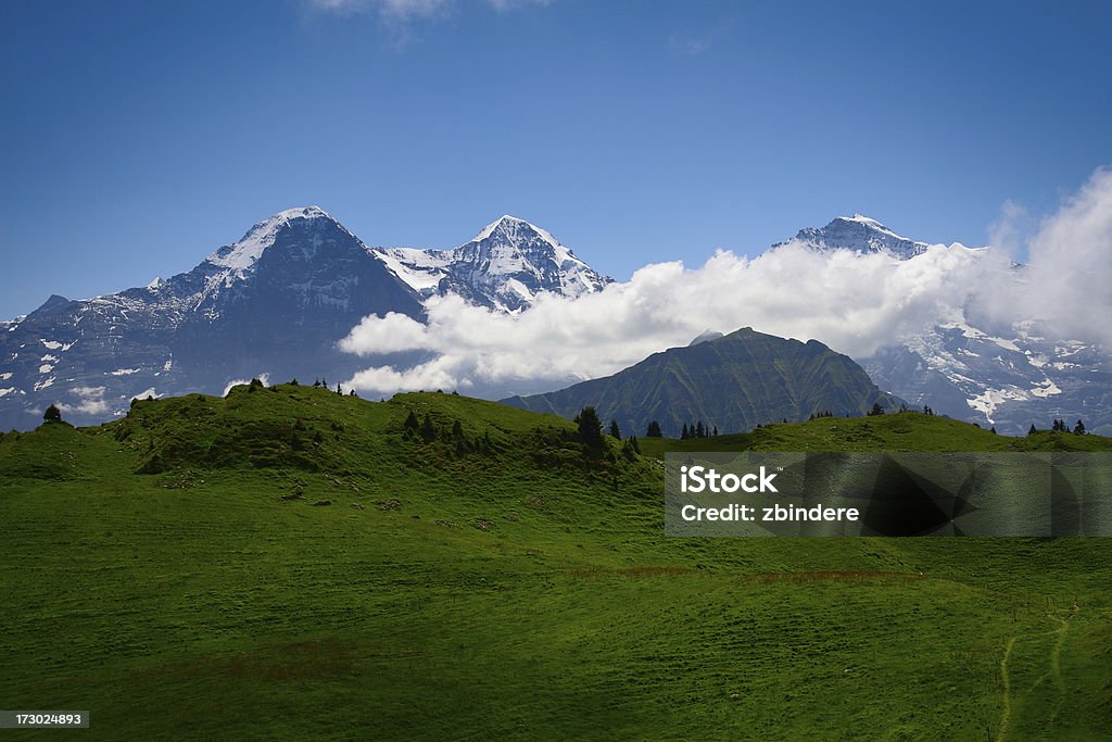 Eiger, Le Monch et Jungfrau - Photo de Le Monch libre de droits