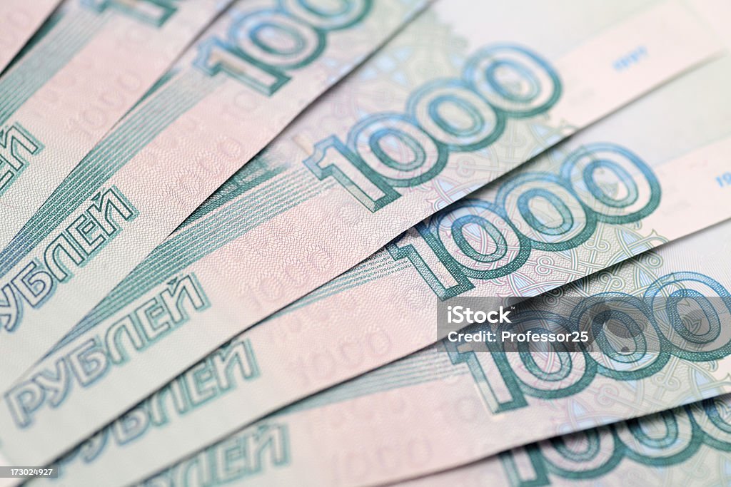 1000- Rubel Banknoten - Lizenzfrei Bankkonto Stock-Foto