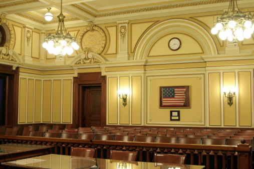 Historic Courtroom in the DeKalb County Courthouse (Illinois)