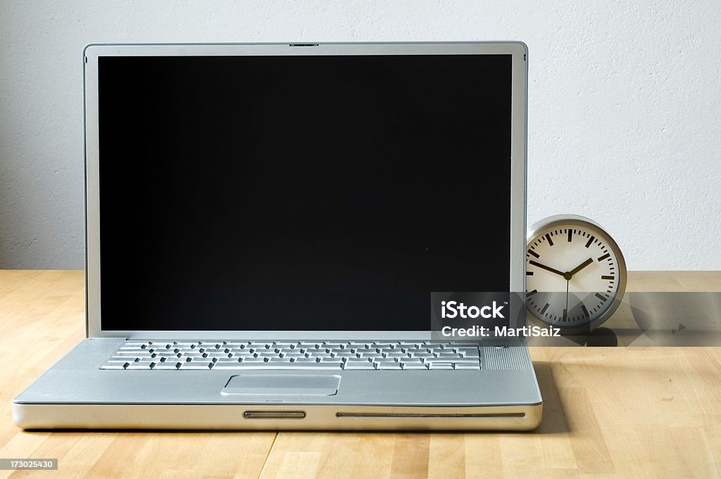 Deadline Laptop afraid of watch(part of a series) Business Stock Photo