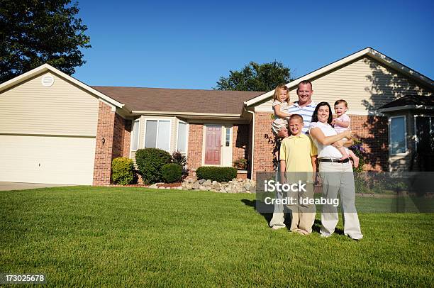 Happy Family Stock Photo - Download Image Now - 25-29 Years, 30-34 Years, 8-9 Years