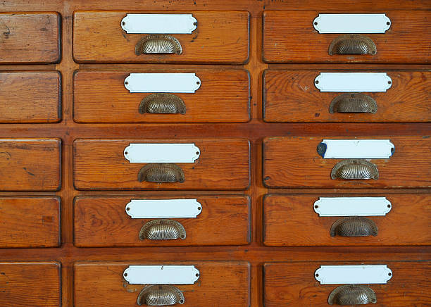 istock Vintage wooden drawers 173025742