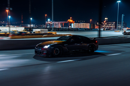 Seattle, WA, USA
October 11, 2023
Nissan R35 GTR driving on the road at night