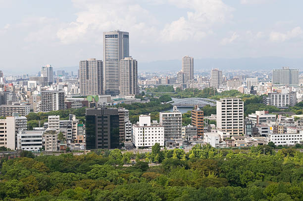 istock Aerial View of Osaka, Japan 173026436