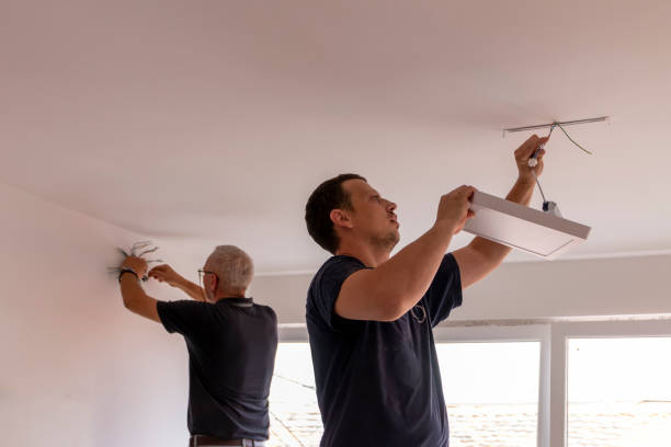 istock Concept installation of a ceiling led light. 1730264418