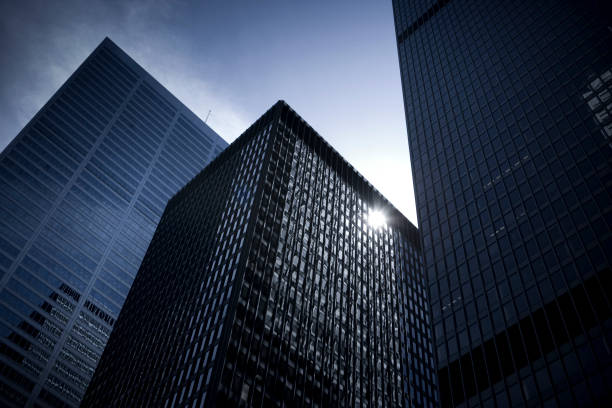 Modern city skyscrapers