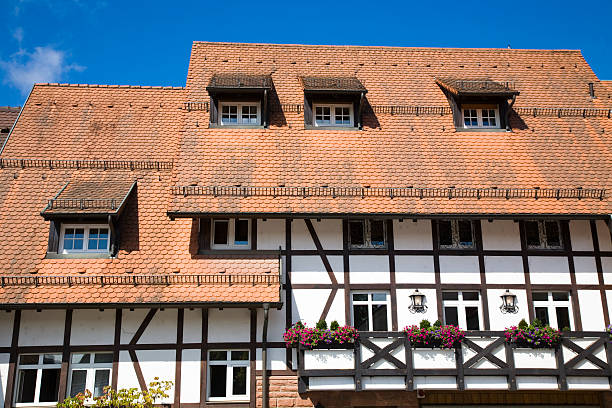 ハーフティンバー様式の家のドイツ - eos5d ストックフォトと画像