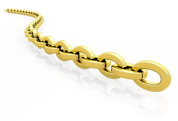 Gold link stock photo