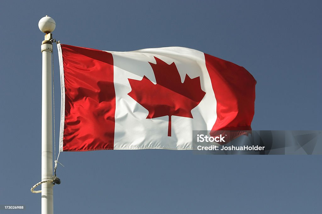 Kanadische Flagge - Lizenzfrei Ahornblatt Stock-Foto