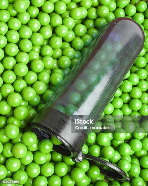 Paintballs And Pod Stock Photo - Download Image Now - Circle, Container, Extreme Sports