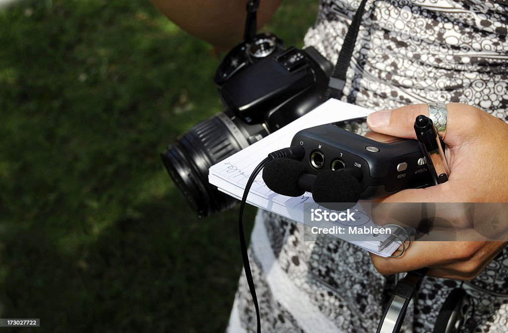 Periodista de equipos - Foto de stock de Arte cultura y espectáculos libre de derechos