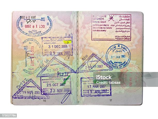 영국 여권 스탬프를 흰색 바탕에 그림자와 0명에 대한 스톡 사진 및 기타 이미지 - 0명, 고무도장, 문서