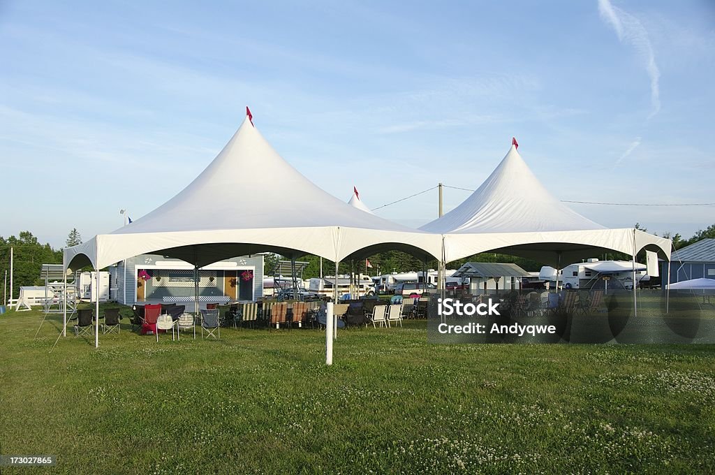 Tent setup for blue grass This is a picture of a site where a bluegrass festival will be occurring in Nova Scotia Canada.For misc pictures go to Cut Out Stock Photo