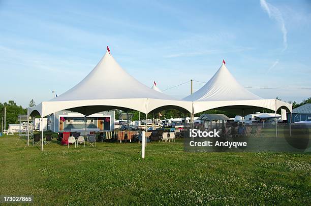 Tent Setup For Blue Grass Stock Photo - Download Image Now - Cut Out, Entertainment Tent, Arts Culture and Entertainment