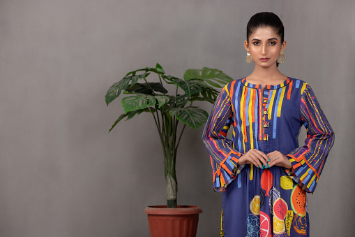 Pakistani Model is wearing new digital Print dress.