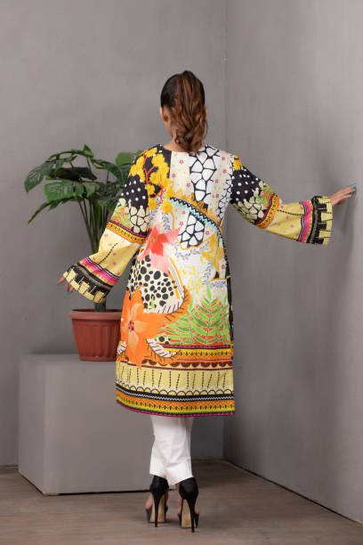 istock Pakistani Model is wearing new digital Print dress. 1730281685