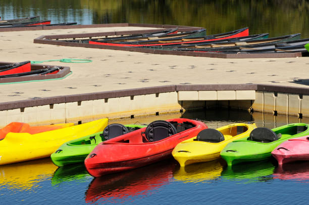 istock Rental kayaks and canoes at marina 173029312