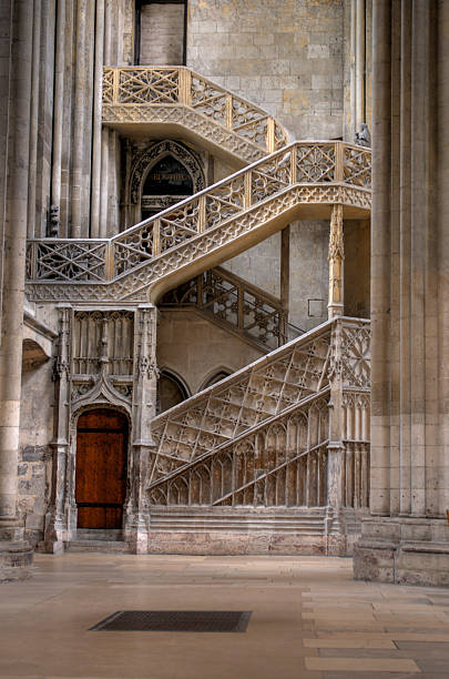 istock Rouen cathedral stairway in HDR 173029317