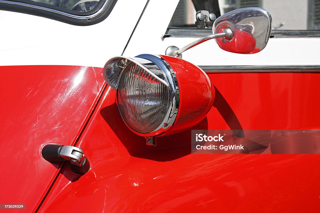 Detail of vintage car  BMW Isetta Detail of a vintage car. Vintage Car Stock Photo