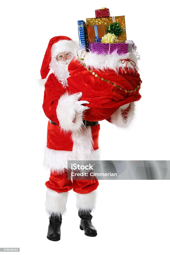 Подарки от Санта (изолированные на белом - Стоковые фото Активный пенсионер роялти-фри
