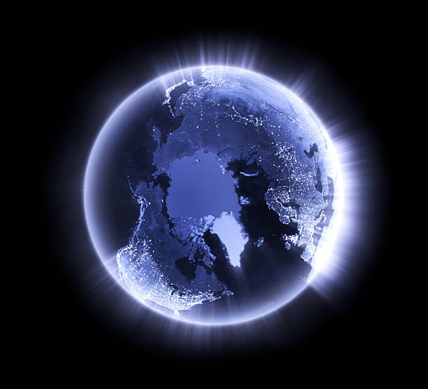 terra brilhante azul [ pólo norte ] - sibiria imagens e fotografias de stock