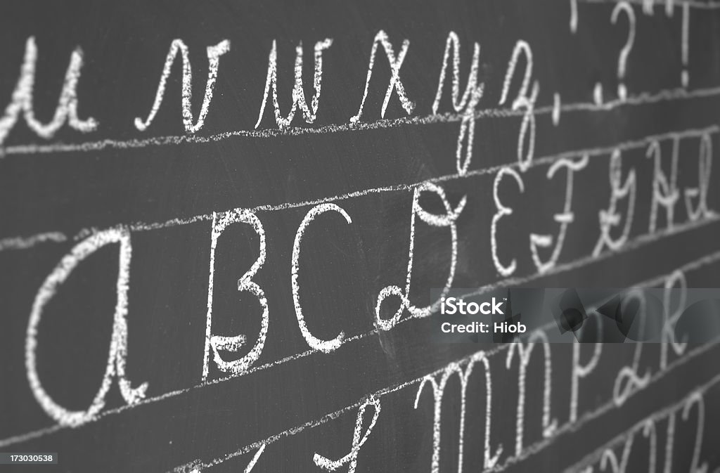 cursive alfabeto - Foto de stock de Aprender royalty-free