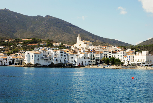View of Costa Brava's well-known sea village of Cadaqués, home of Salvador Dalí and many other artists.