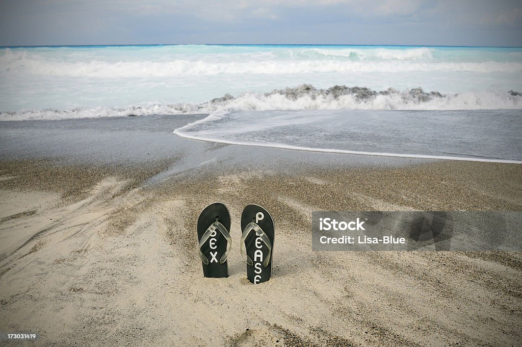 Fflip Flop à la plage - Photo de Amour libre de droits